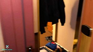 Colombian mariana martix rides big cock in las vegas hotel quickie