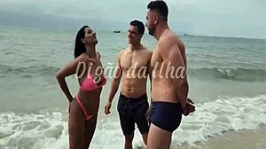 Oh Wow, Fucking Unknown Woman On Beach Sand With Friend Bruno Abate!