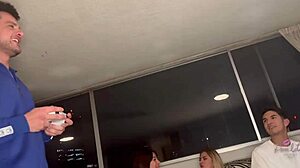 Suggestive Swap of Boyfriends Leads to Intense 3some with Cum in Mouth