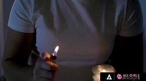 Candice Dare and Georgia Jones Engage in Hot Scissoring and Face Fucking During Massage