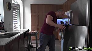 Shake The SNAKE! Cute Babe NAILED Hard By Burglar In 3SOME!