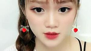 Cute Korean girl livestreams on Uplive