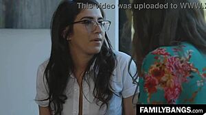 School step sisters Elena and April have a crush