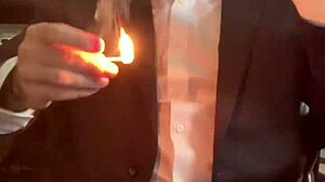 Jason Collins enjoys a cigar while relaxing