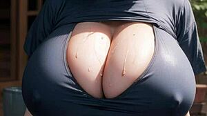 Ai generated model girl with big tits in ai art 27