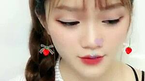 Cute Korean girl livestreams on Uplive