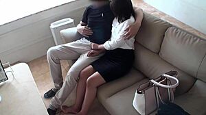 Cute Young 18+ Japanese Girl Sniffs Penis and Drools in Excitement