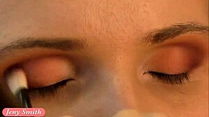 Jeny Smith in Red Corset and Stockings Photoshoot