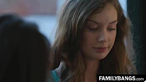 School step sisters Elena and April have a crush