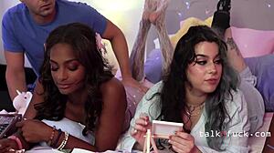 Ignore The Boy, Enjoy Ebony Pussy In 3some Freeuse