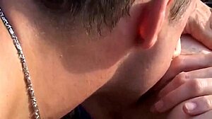 Neglected brunette milf wanders into the forest, where two horny strangers fuck her with natural tits bouncing.