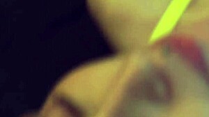 Redhead bitch dominates with choking deepthroat and feet fetish control.