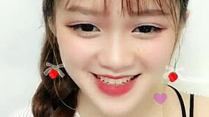 Cute Korean girl livestreams on Uplive