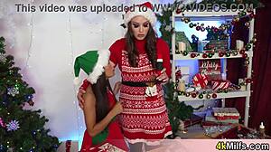 Milf goddess Freya tests strapon on stepdaughter