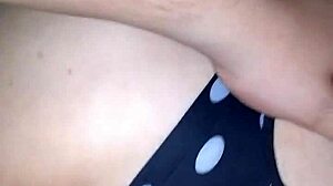 Man fucks his wife passionately in the bedroom, exploring her pussy deeply.