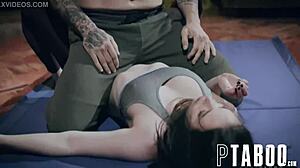 bratty actress casey calvert loses sex bet to stuntman