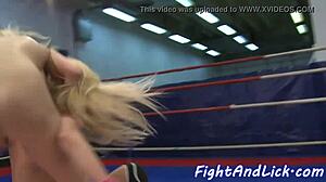 I was wrestling this dyke, uh, and I licked and fingered her wet pussy...