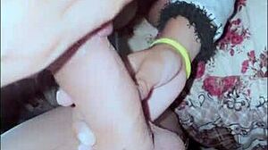 little mexican girl homemade sex in room watching tv