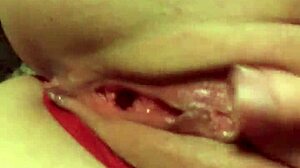 prettiest pink pussy stuffed with monster cock and dildo in fat ass panties