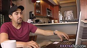 Tiny teen participates in conversational ride activity