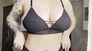 Why Does This Hot Lingerie Blonde Keep Her Hand On That Pussy?