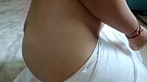 Bold bbw in dress commands neighbor to lick her submissive asshole