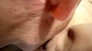 Amateur wife shows shaved pink pussy close up after losing virginity months ago.