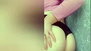 this young girl is showing her virgin tits and ass to perverts like you