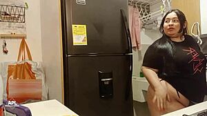 I fuck my stepbrother's wife in the kitchen part 1