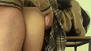 Students left alone in Mexican school classroom for afternoon fun