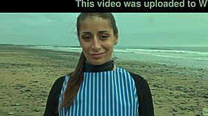 Beautiful Italian babe Silvia Soprano gets dominated roughly on the Norwegian beach with slapping spitting and kinky BDSM play in this cinematic adventure
