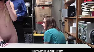 BodyCavitySearch Features Petite Teen Burglar Emma Starletto Stripped and Fucked Hard in Shop