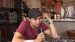 Tiny teen participates in conversational ride activity