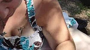 Horny BBW Gives Emotional Outdoor Blowjob In Public