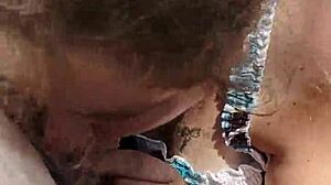 Horny BBW Gives Emotional Outdoor Blowjob In Public