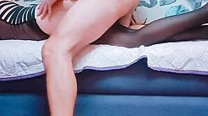 Milf Rides Big Fat Penis in Lingerie During Shooting