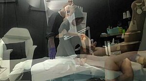 after massage femdom masseuse pegs boy with strapon