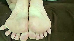 Tape bondage blowjob, you know, with foot fetish elements like toes and gagging for this skinny fan couple