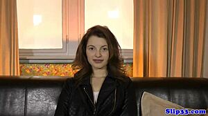 British Teen In Stockings Bent Over For Old Man's Screwing