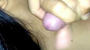 Student Girl Sucks Wet Cock, Cum Flows Into Mouth And Pussy