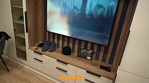 Curvy Housewife Bent Over For Creampie.