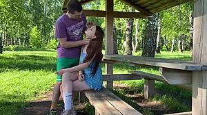 fucked hard a beautiful girl in the woods came on her tits and left her there alone in this form