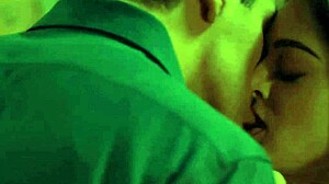 Indian actress delivers passionate kissing scene