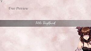 Pretty skinny girl with saggy tits drools over big cock during face fucking and swallows cum