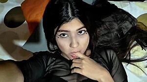 Latina submissive babe in bunny costume gets fucked relentlessly in dirty homemade session with spanking