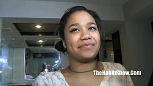 Teen blasian strips and gets fucked by hung mexican derek in ghetto hood