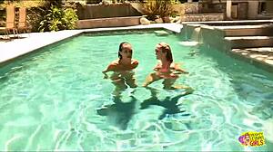 Desirable Brunette Tries Fingering Blonde Friend