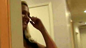 mature blonde bbw is fucking a big black cock so sloppy