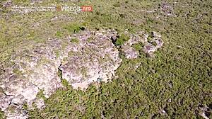 latina teen couple fucks outdoors on trail, blowjob and cumshot 😍🌳