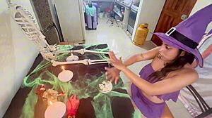 Halloween turns into wild orgy with lots of sex